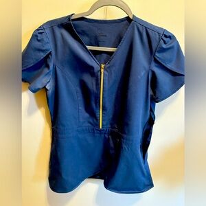 Jaanuu  Tulip scrub top Size Small Navy Blue